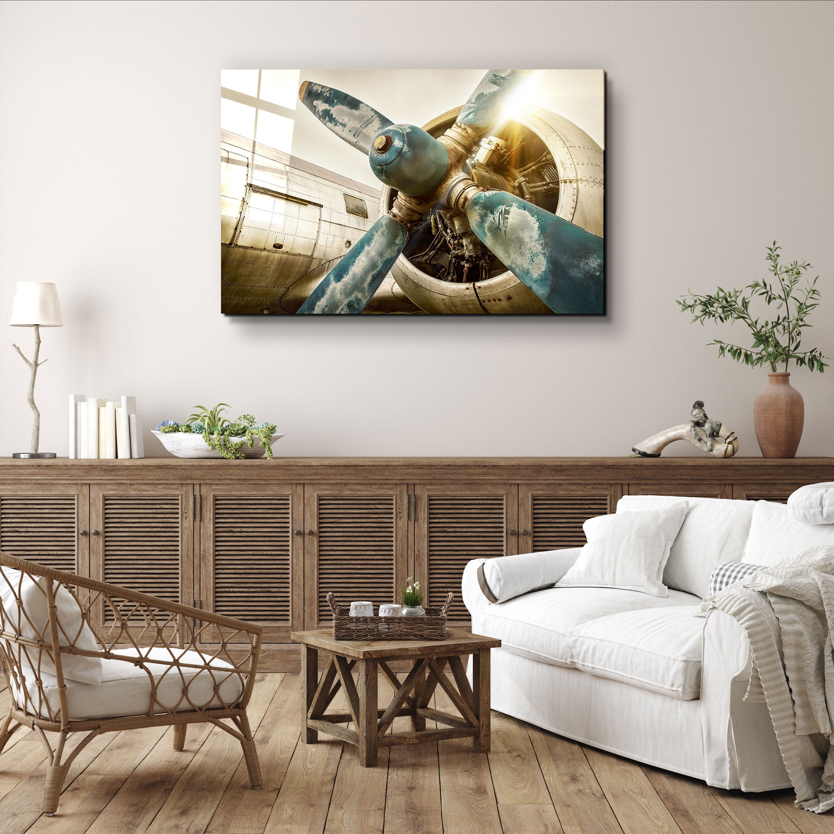 ・"The Rusty Propeller"・Glass Wall Art