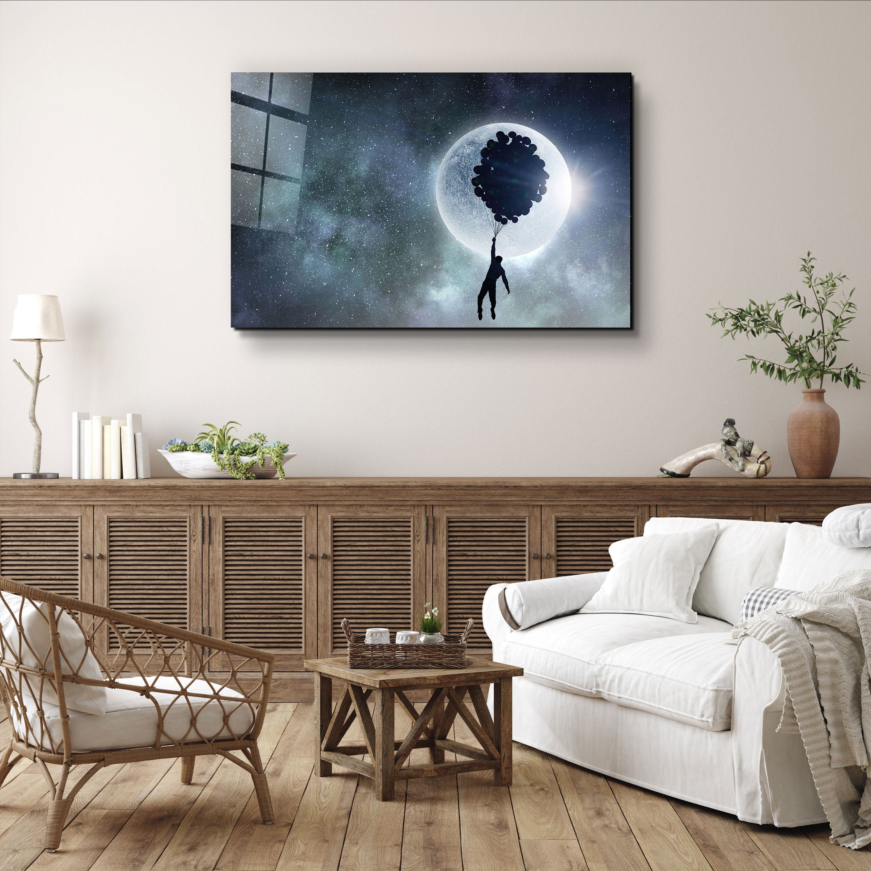 ・"Vers la Lune"・Art mural en verre