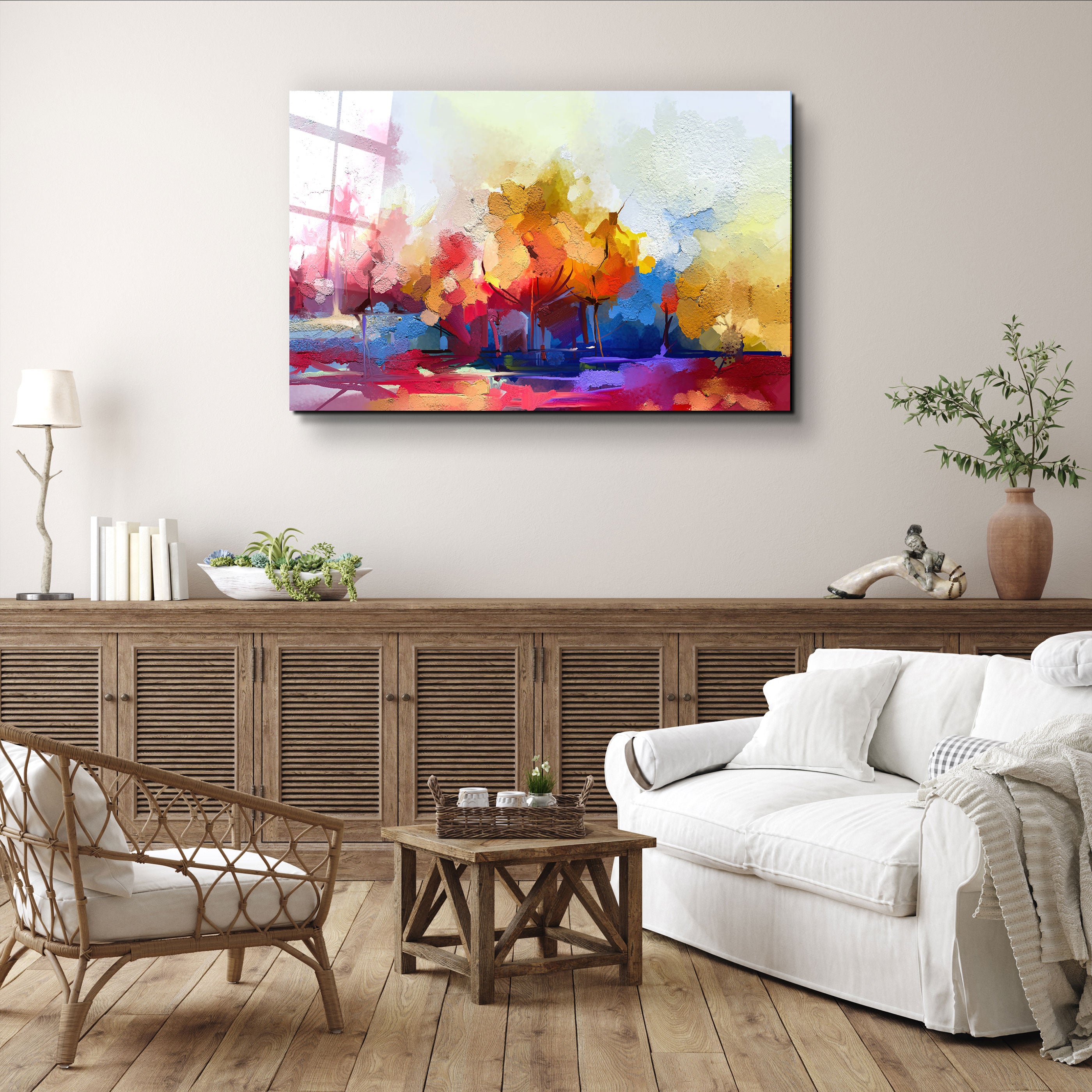 ・"Abstract Oil Painting"・Glass Wall Art