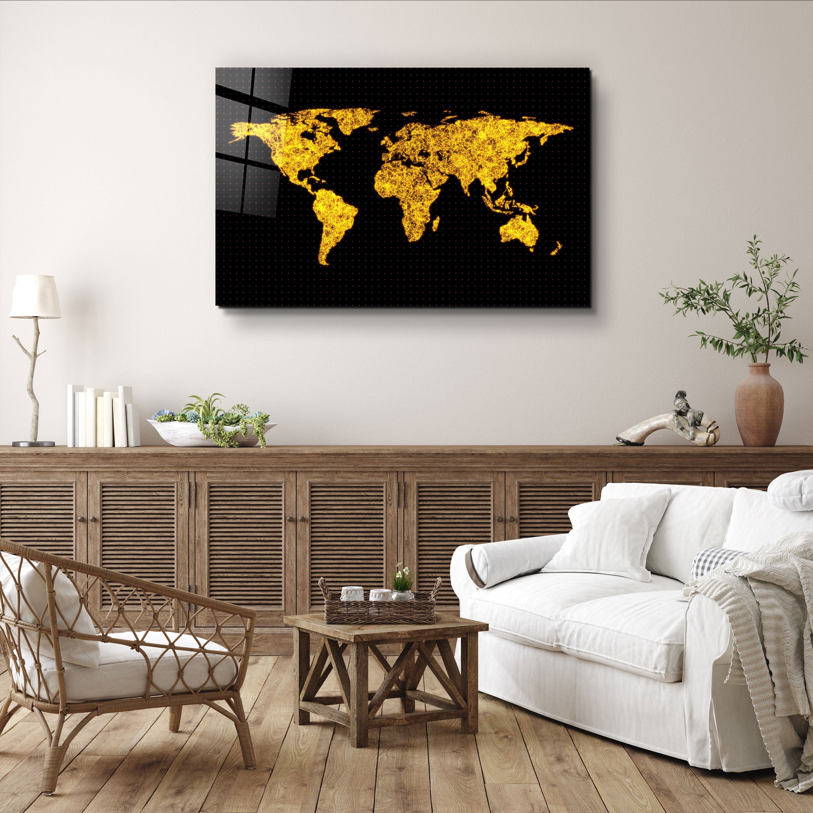 ・"The Network Of The World"・Glass Wall Art