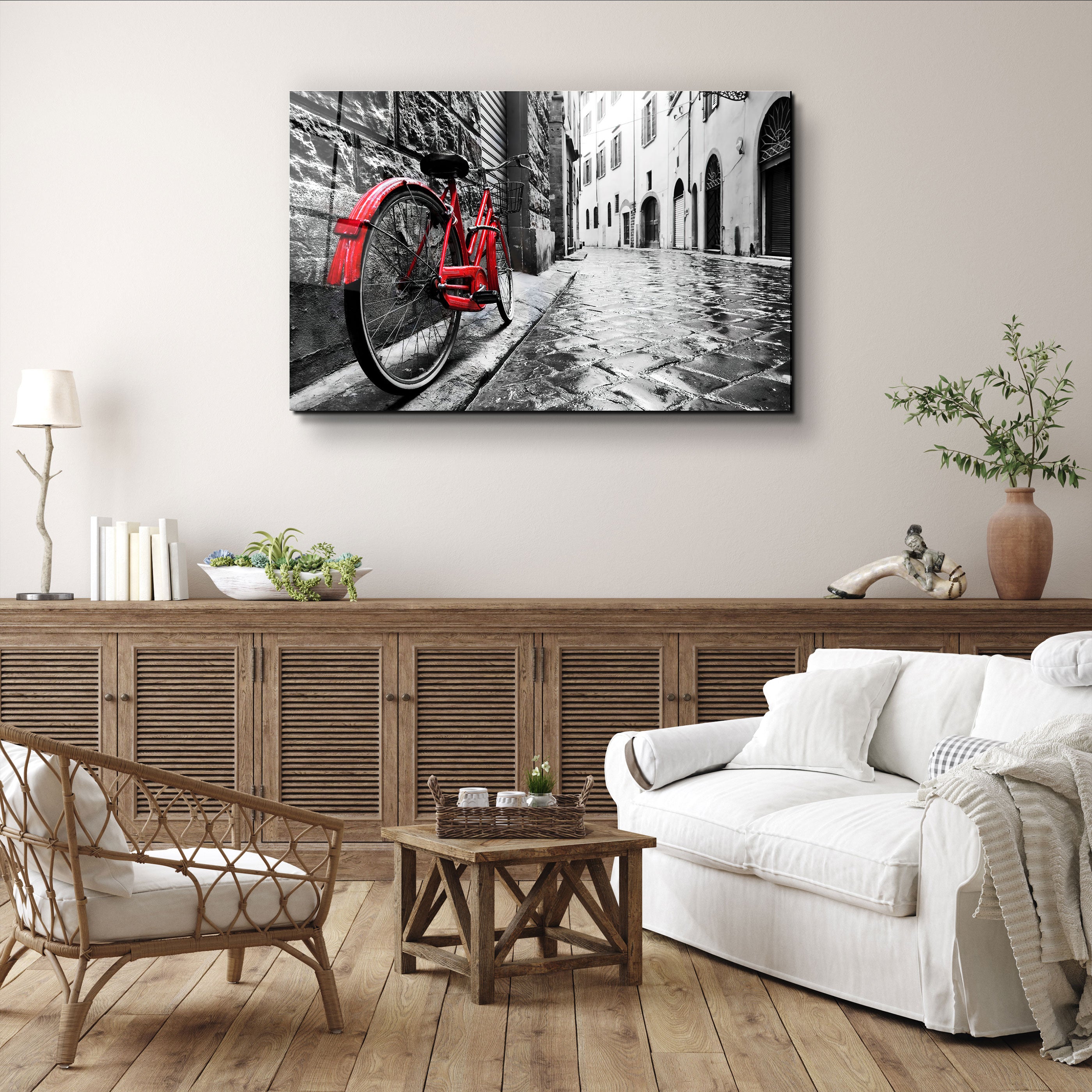 ・"The Red Bike"・GLASS WALL ART