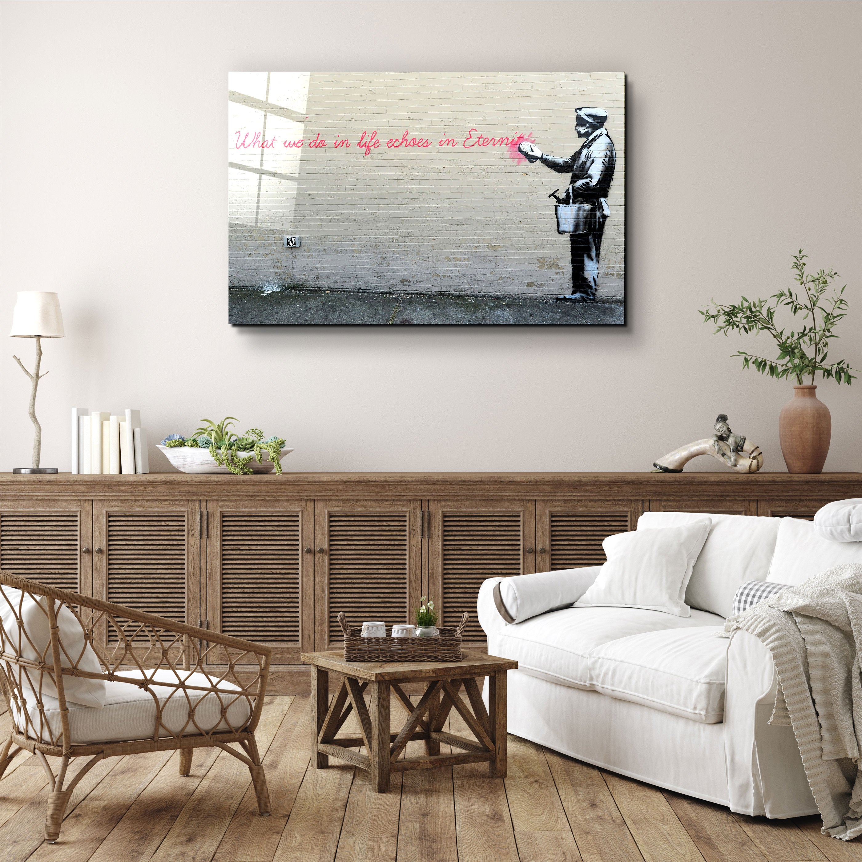 ・"Banksy - Eternity"・Glass Wall Art