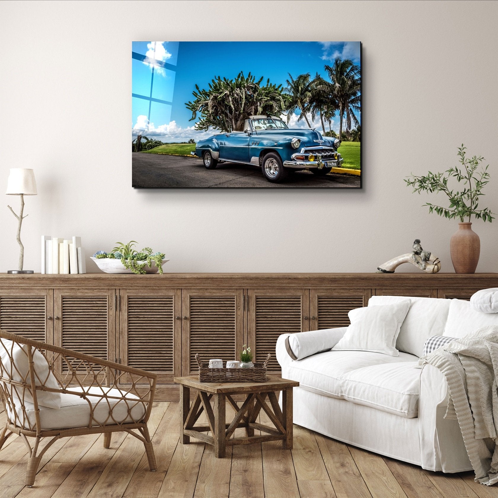 ・"Classic Car"・Glass Wall Art