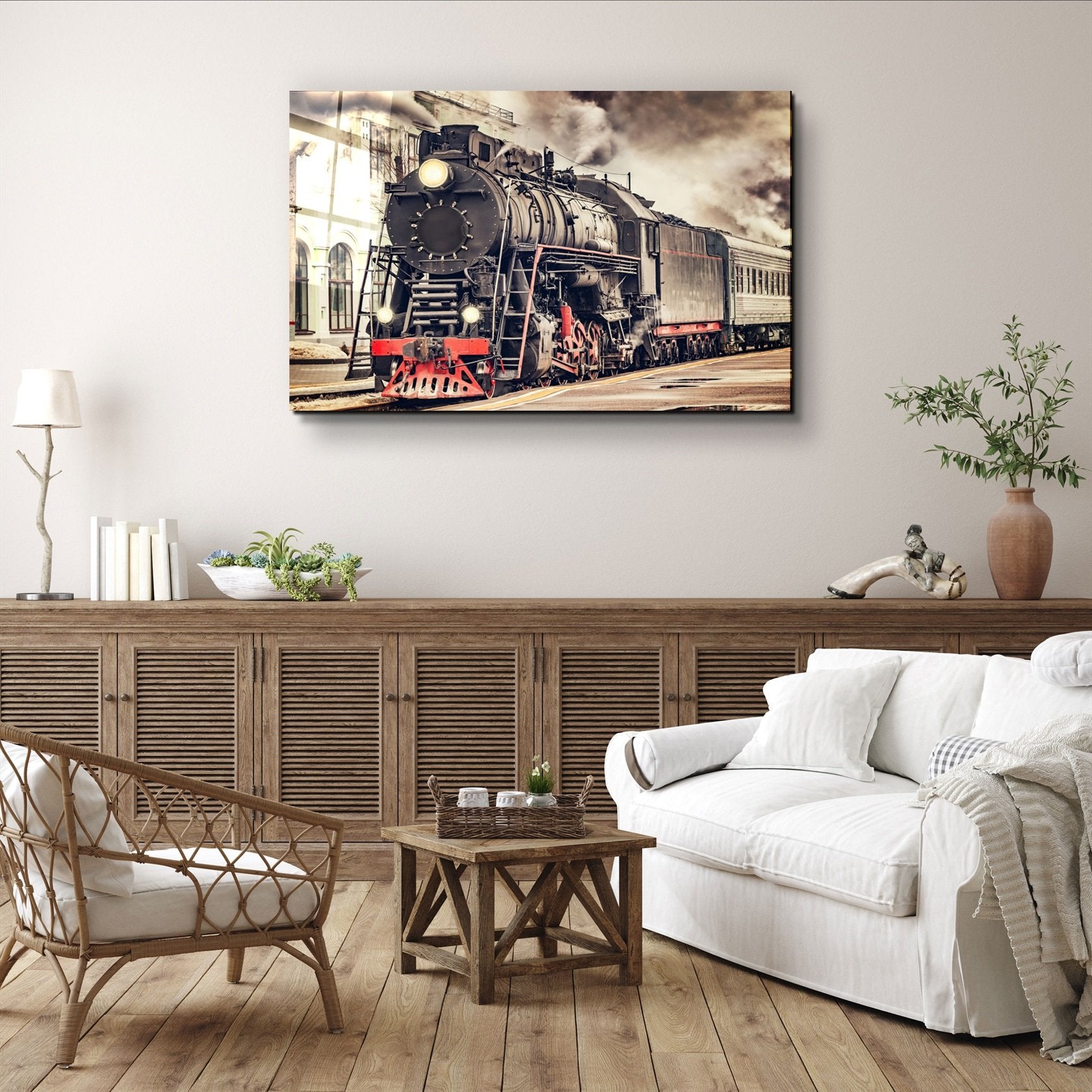 ・"Train"・Art mural en verre