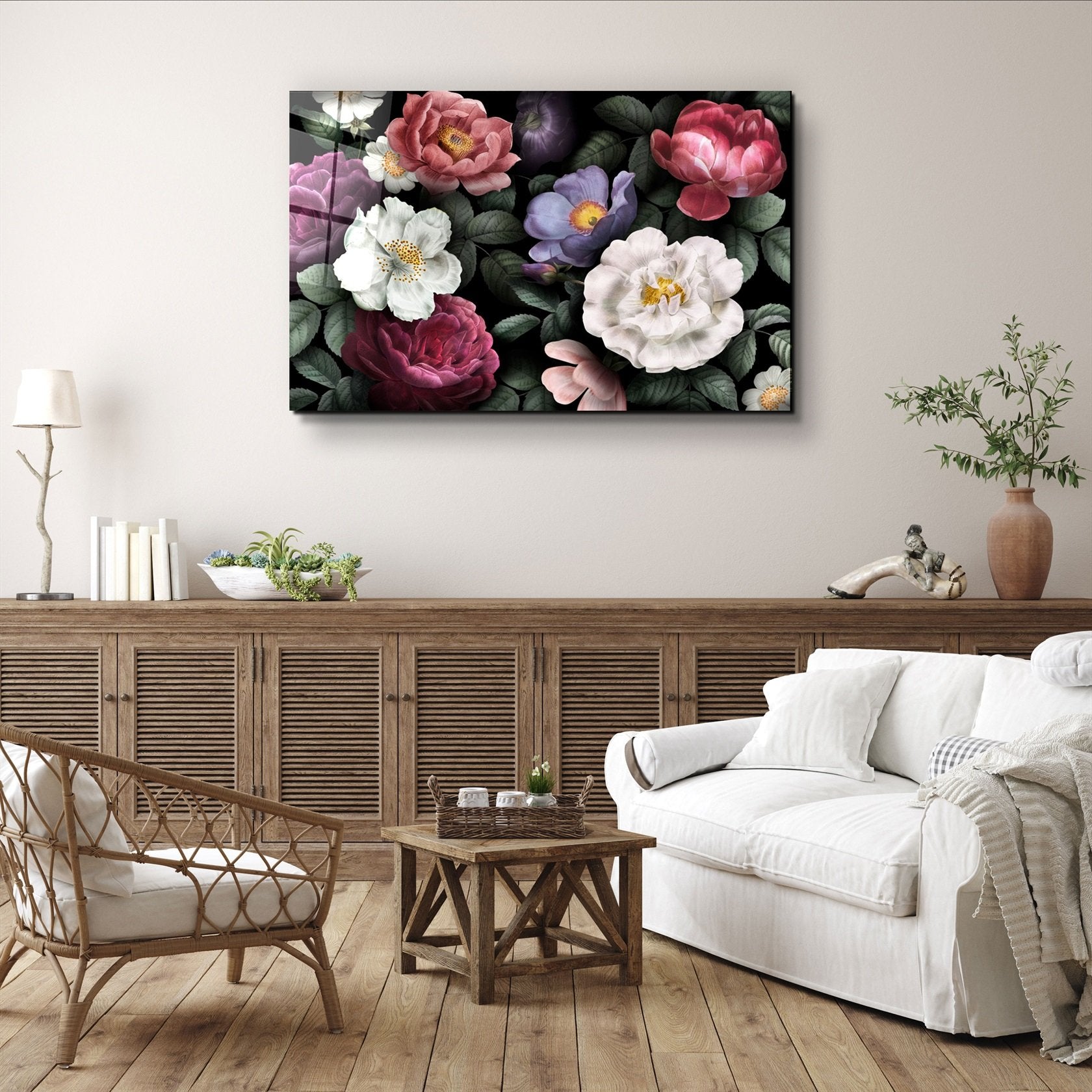 ・"Floral"・Art mural en verre