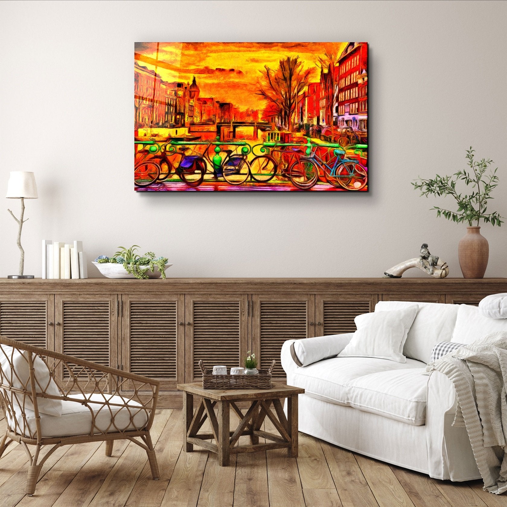 ・"Amsterdam Abstract"・Glass Wall Art