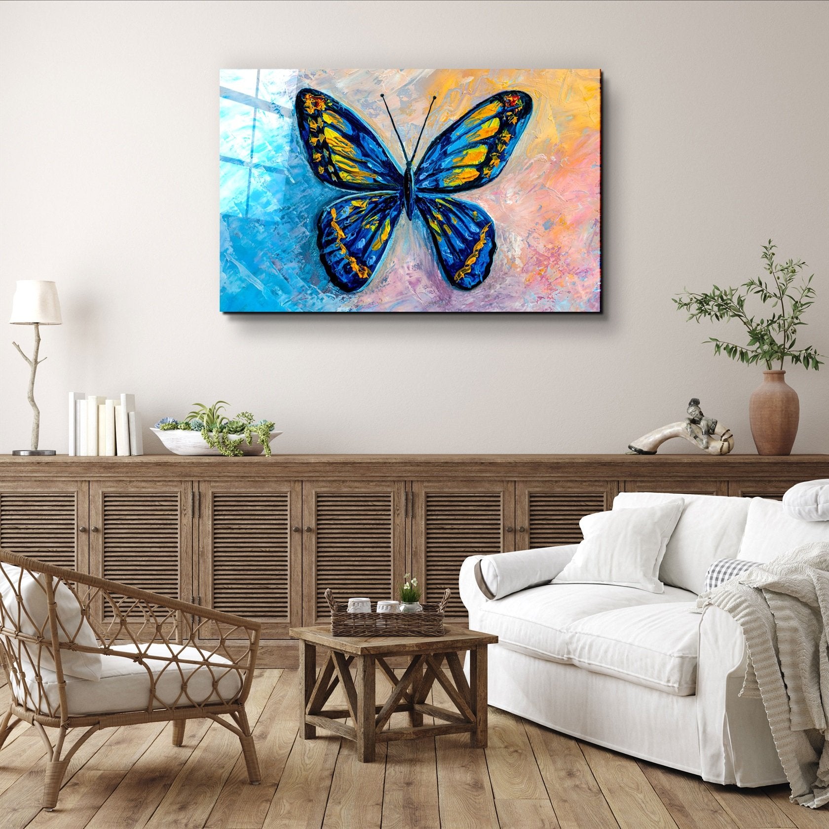 ・"Butterfly 6"・Glass Wall Art