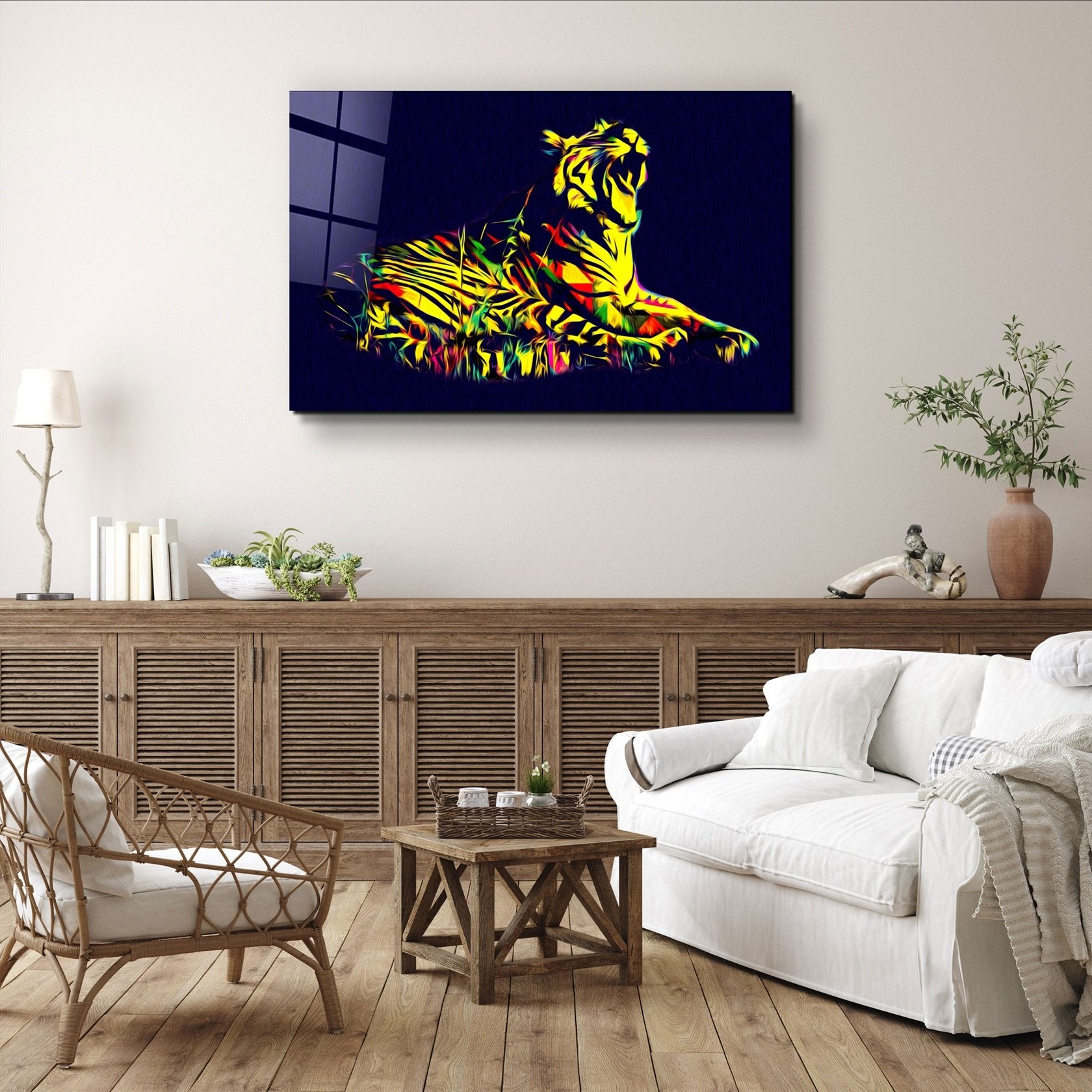 ・"Colormix Tiger 2"・Glass Wall Art