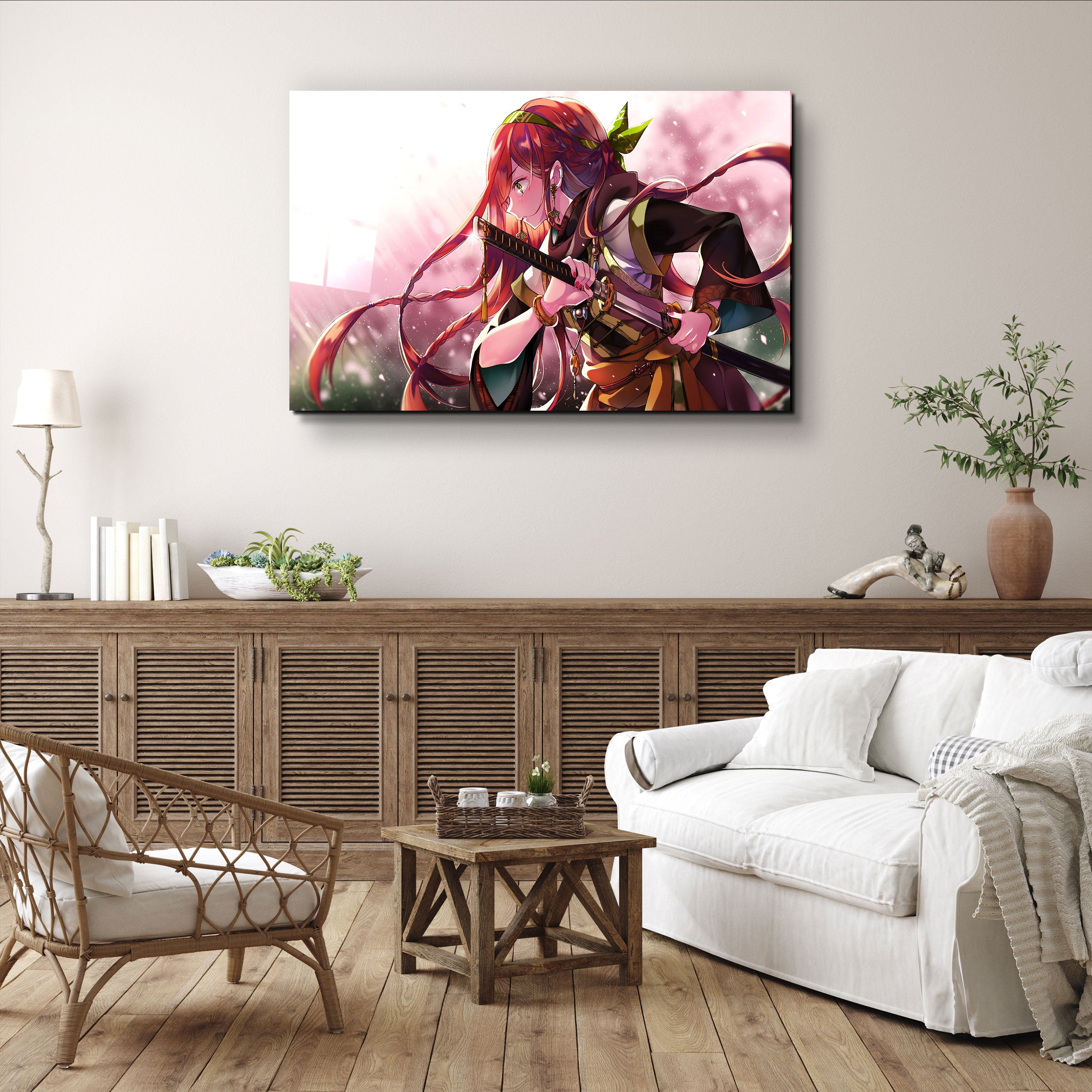 ・"The Last Woman Samurai"・Glass Wall Art