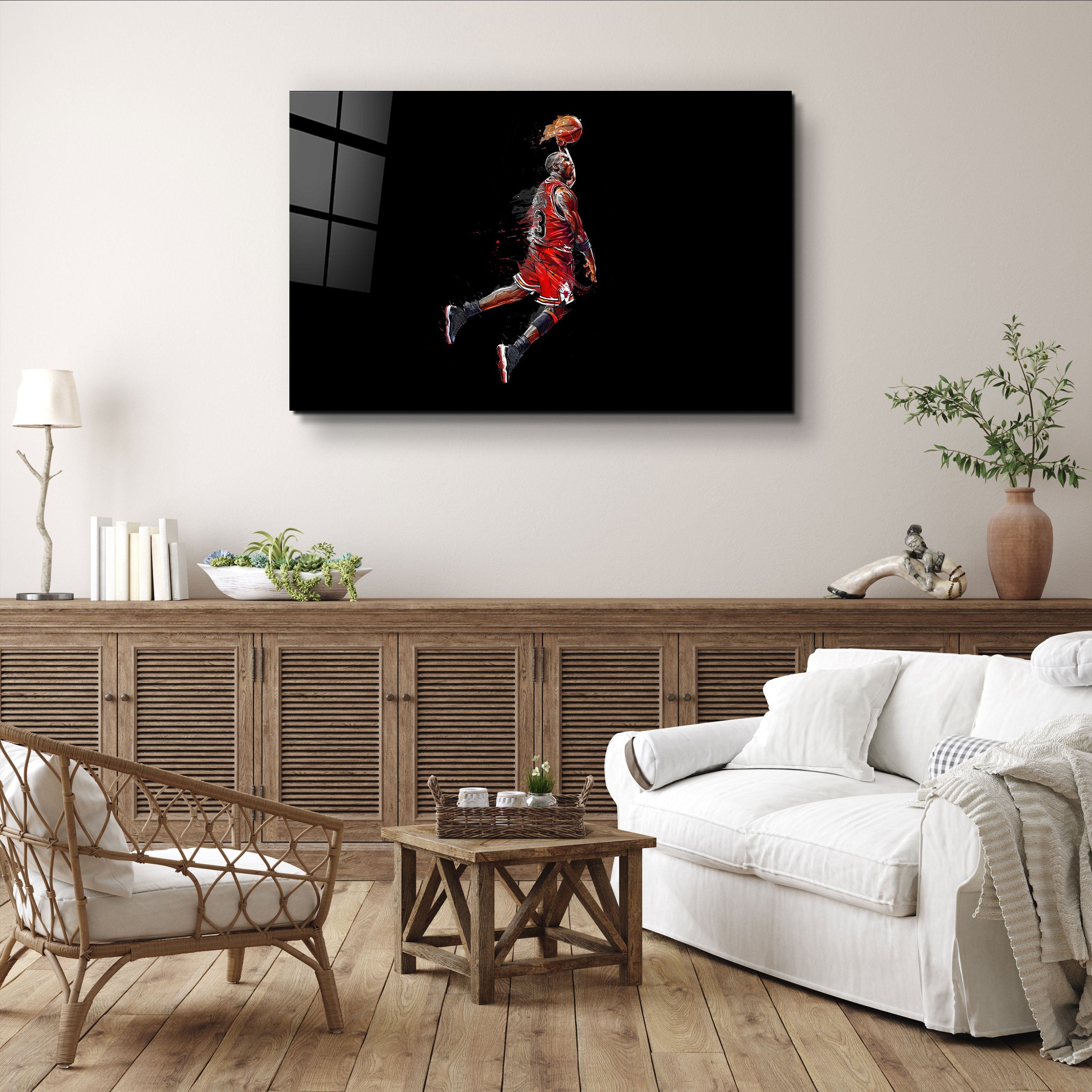 ・"MJ His Majesty"・Designer's Collection Glass Wall Art