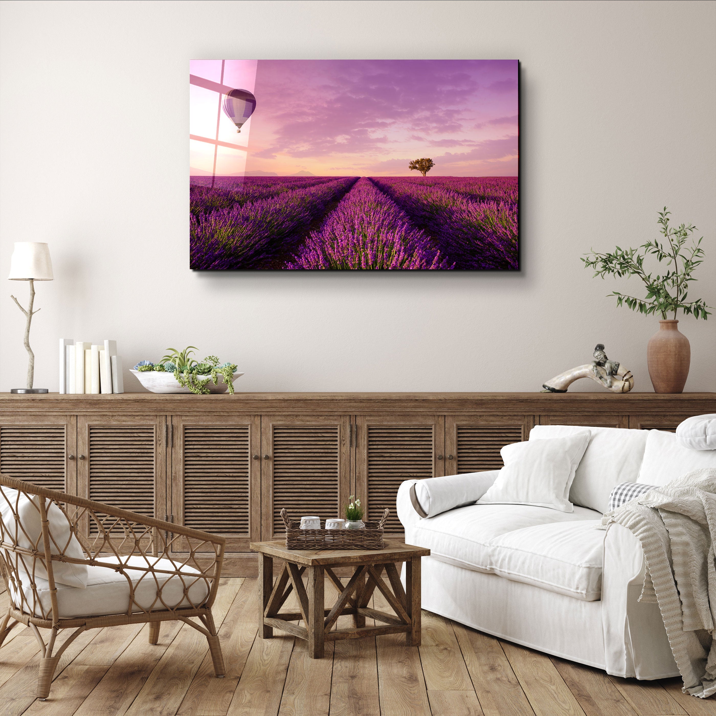 ・"Purple Sky"・Glass Wall Art