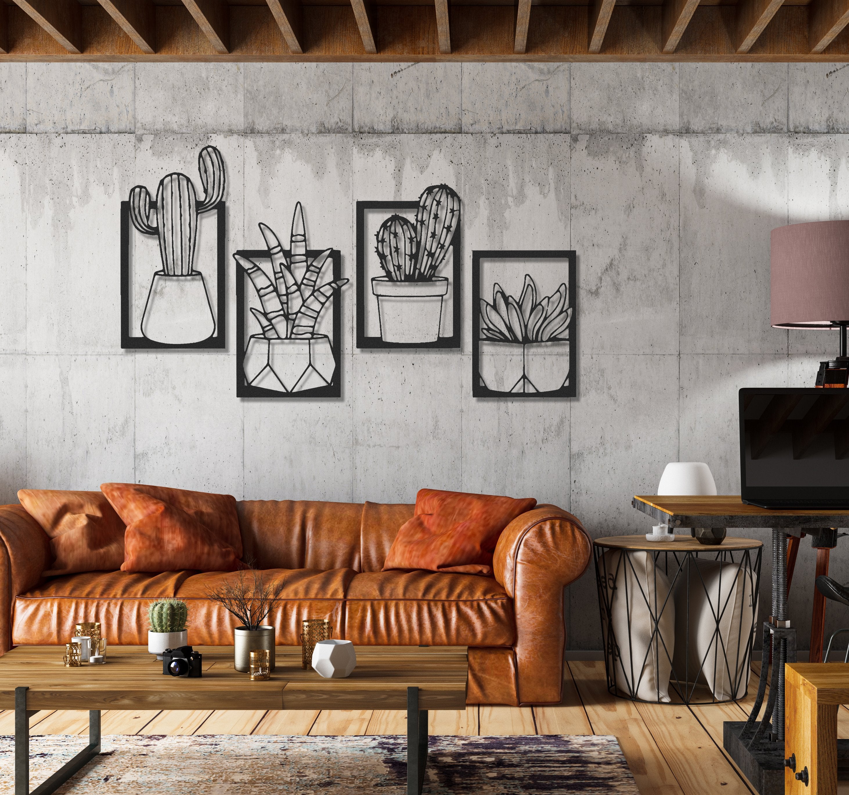 ・"Cactus Set"・Art mural en métal de qualité supérieure - Édition limitée