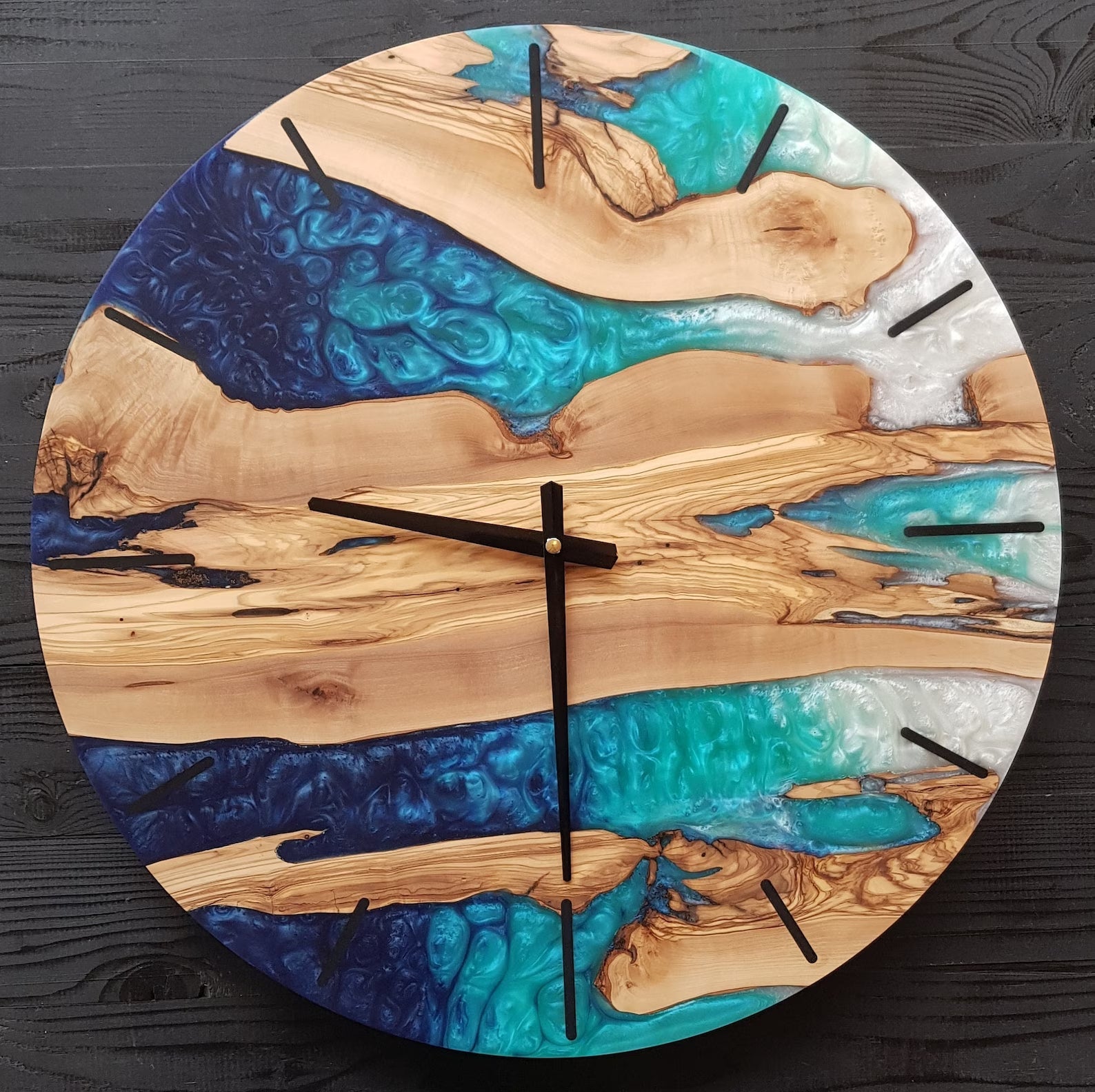 Chronométreur Azure côtier | Horloges murales faites à la main haut de gamme